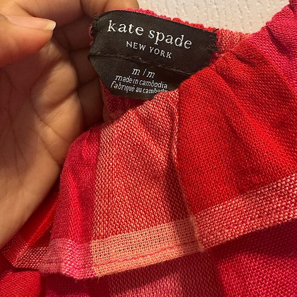 KATE SPADE ♠️ Picnic Woven Ruffle Midi Dress - Picture 11 of 12